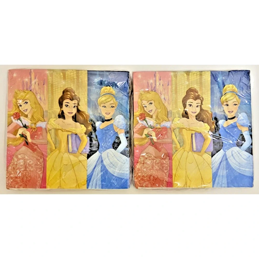 DISNEY PRINCESS‎ 32 Birthday Party 2-Ply Napkins Aurora Belle Cinderella